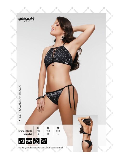 Origami Savannah Black Bikini (K-130)