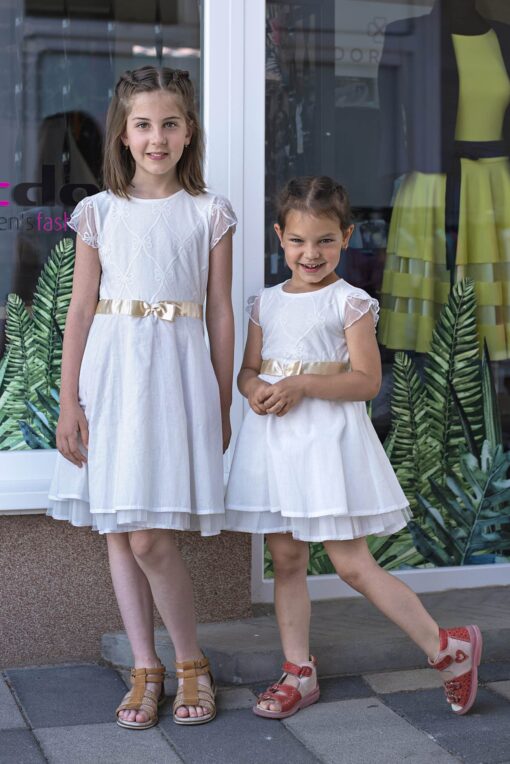 Mikka ekrü ruha arany szalaggal - Image 2