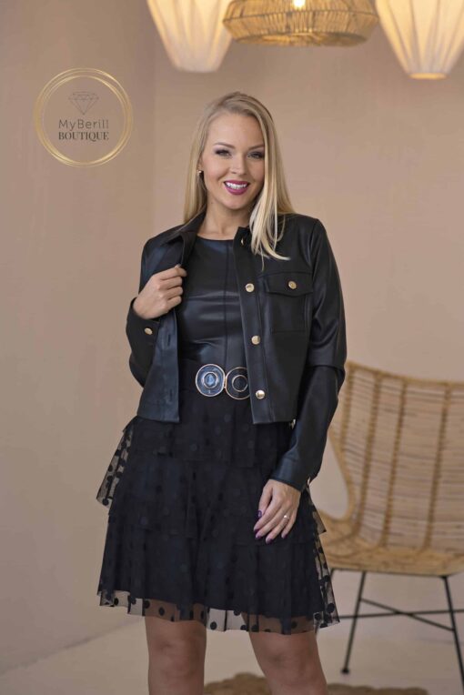 Bőrös Naomi ruha - Image 4
