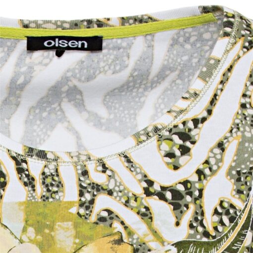 Olsen zöld mintás 3/4-es ujjú felső - Image 3