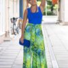 Mystic Day Rita levél mintás nadrág - Alkalmi ruha | MyBerill Boutique