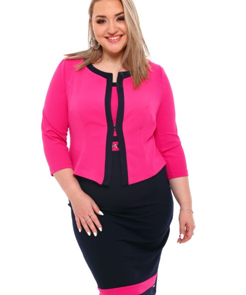 Wannabee Deluxe alkalmi kosztüm sötétkék-pink - 3/4-es ujjú, 2. kép | MyBerill Boutique
