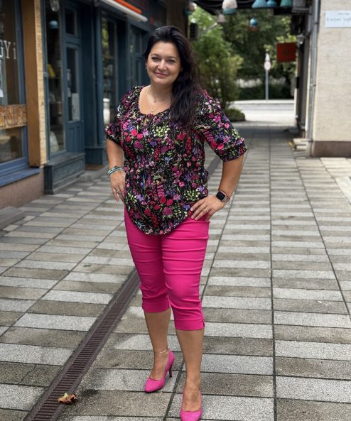 Livello hátul gumis nadrág magenta 7/8-os