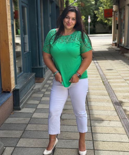 Livello hátul gumis nadrág fehér 7/8-os