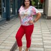 Livello hátul gumis nadrág piros 7/8-os - Livello di Vita | MyBerill Boutique