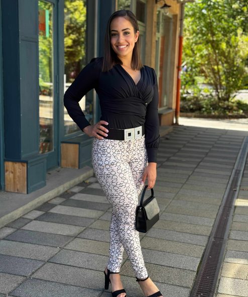 Mystic Day zsebes bengalin nadrág bézs mintás