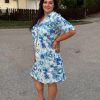 Livello Kék mintás ingruha - 3/4-es ujjú | MyBerill Boutique