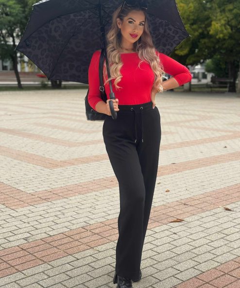 Alternative view of Monari fekete gumis derekú nadrág