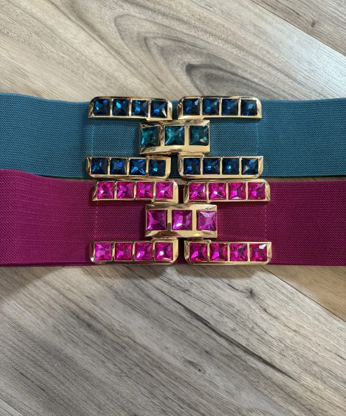 Nagy köves csatos gumis öv