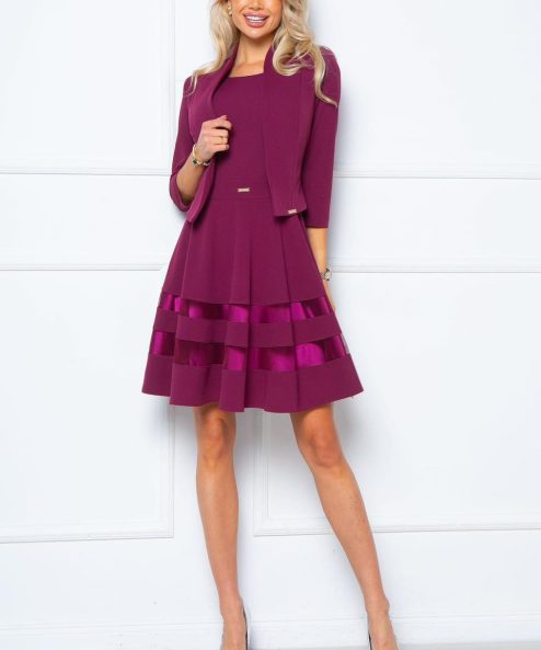 Mystic Day álló nyakú, hosszított boleró sötétlila