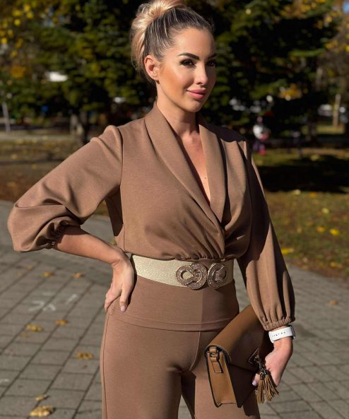 Rouge Avenue Lavina szett (barna) - 3/4-es ujjú, 4. kép | MyBerill Boutique