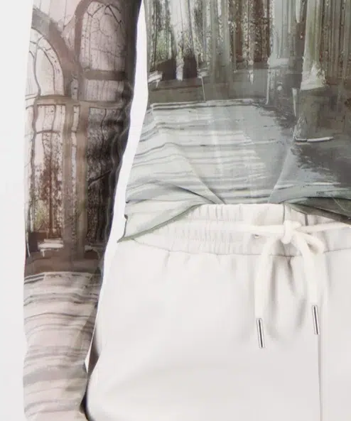 Monari hosszú ujjú necces felső galériamintával - ekrü, 5. kép | MyBerill Boutique