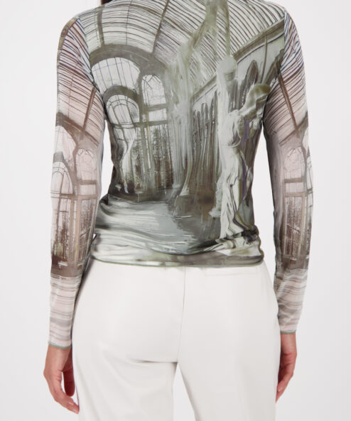 Alternative view of Monari hosszú ujjú necces felső galériamintával