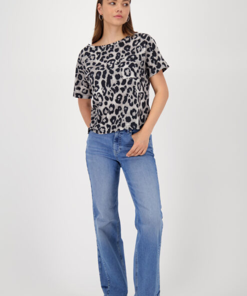Monari Leopárdmintás póló - fehér, 5. kép | MyBerill Boutique