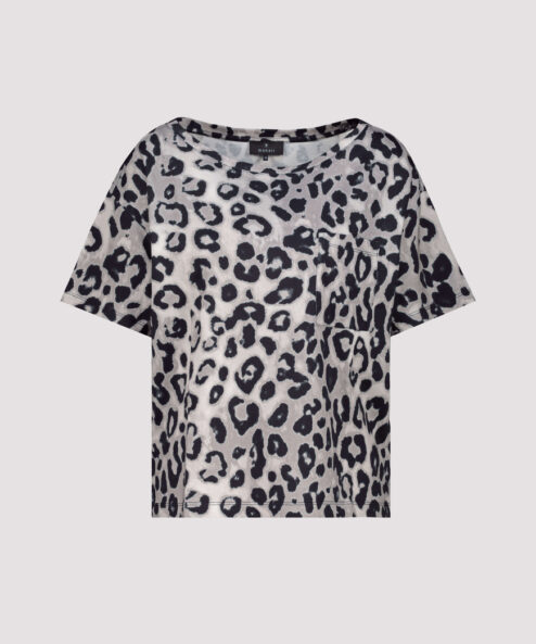 Monari Leopárdmintás póló - fehér, 3. kép | MyBerill Boutique