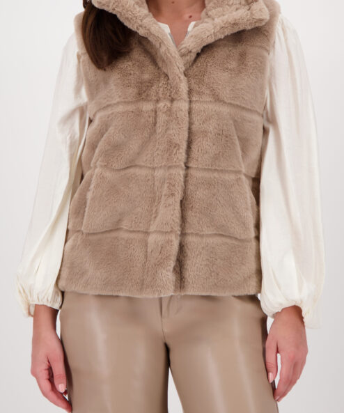 Monari műszőrme mellény bézs