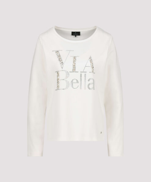 Monari VIA BELLA feliratú pulóver - bézs, 4. kép | MyBerill Boutique