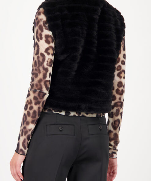 Monari fekete szőrme mellény - fekete, 5. kép | MyBerill Boutique