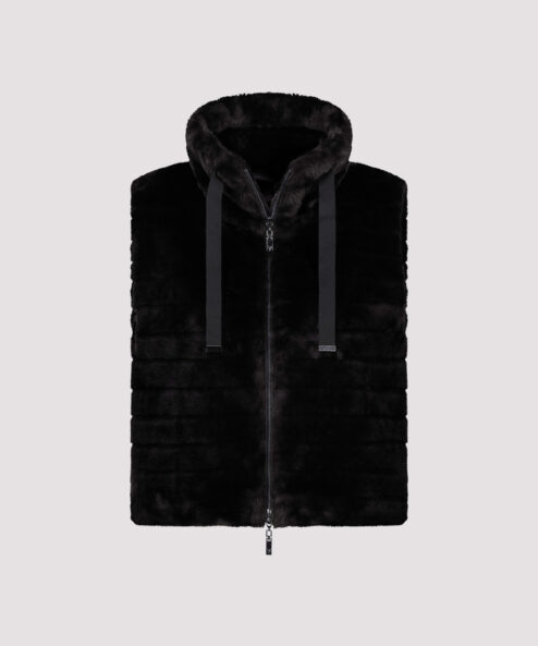 Monari fekete szőrme mellény - fekete, 4. kép | MyBerill Boutique