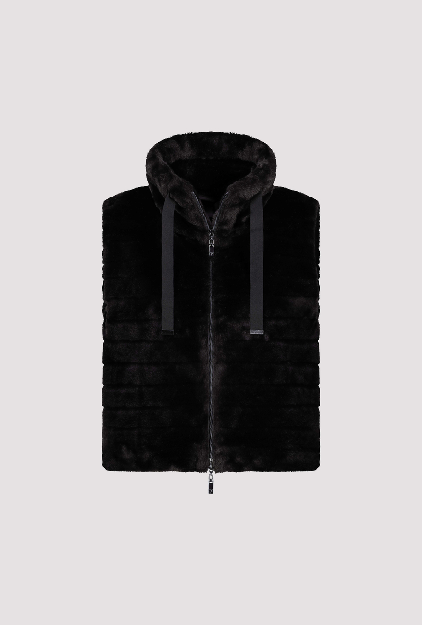Monari fekete szőrme mellény - fekete, 4. kép | MyBerill Boutique