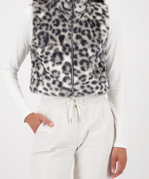 Alternative view of Monari ocelot mintás szőrme mellény
