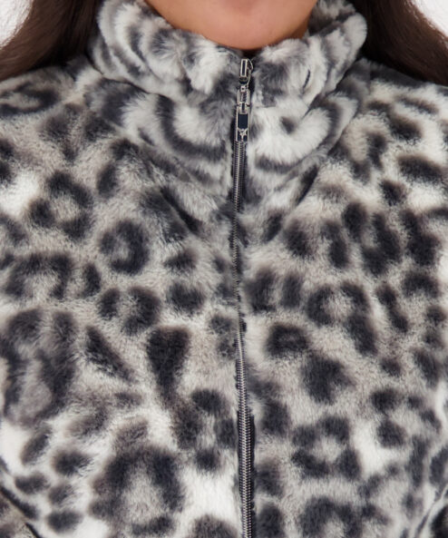 Monari ocelot mintás szőrme mellény - ezüst, 7. kép | MyBerill Boutique