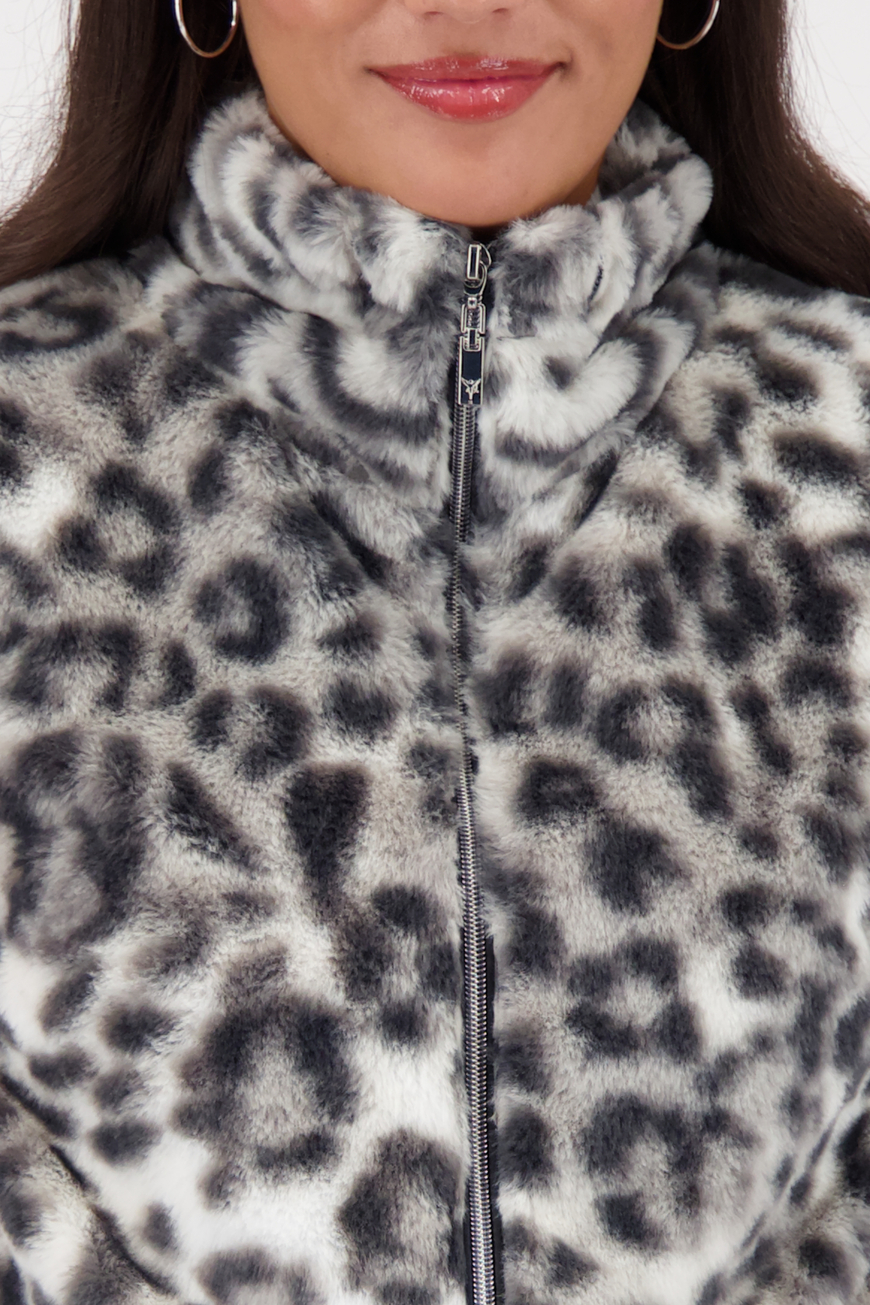 Monari ocelot mintás szőrme mellény - ezüst, 7. kép | MyBerill Boutique