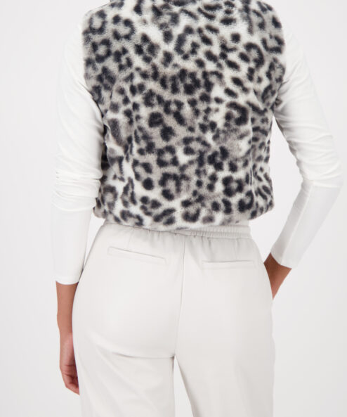 Monari ocelot mintás szőrme mellény - ezüst, 3. kép | MyBerill Boutique