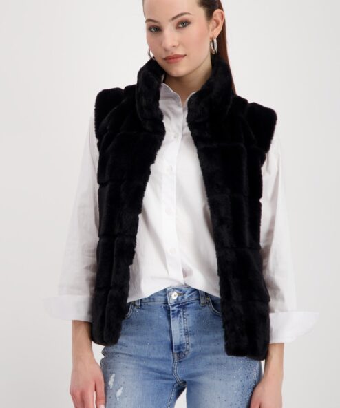 Monari műszőrme mellény fekete