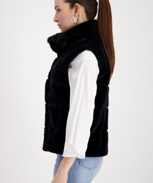 Monari műszőrme mellény fekete - fekete, 3. kép | MyBerill Boutique