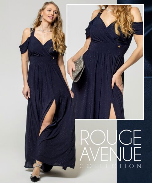 Rouge Avenue Delirium maxi ruha sötétkék