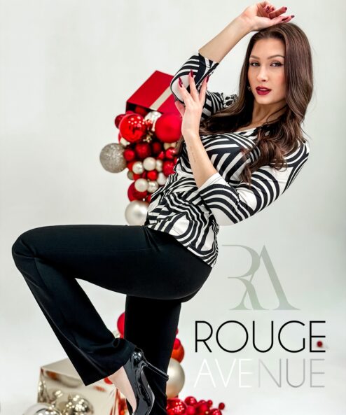 Alternative view of Rouge Avenue Ramóna felső krém-fekete