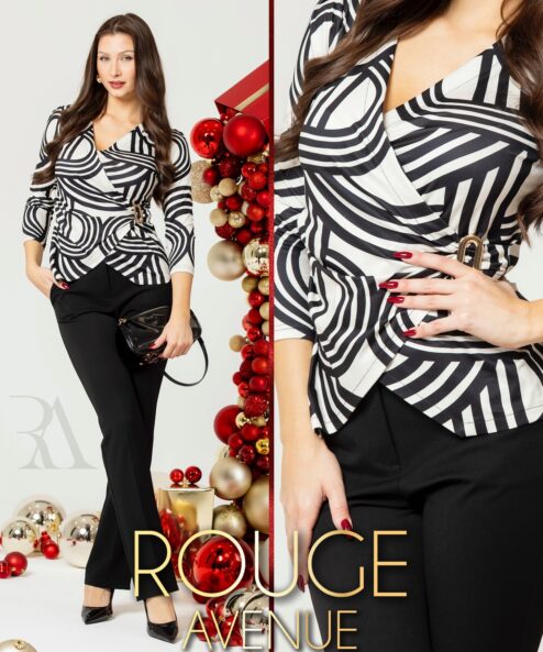 Rouge Avenue Ramóna felső krém-fekete