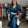 Rouge Avenue Indonézia ruha petrol - 3/4-es ujjú | MyBerill Boutique