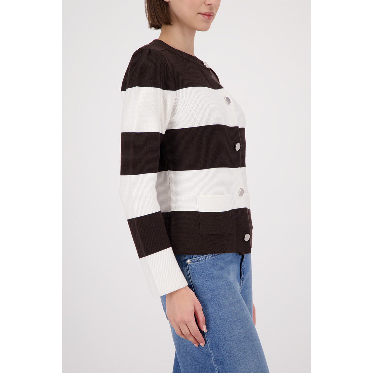 Monari dekoratív gombos kardigán - barna, 5. kép | MyBerill Boutique
