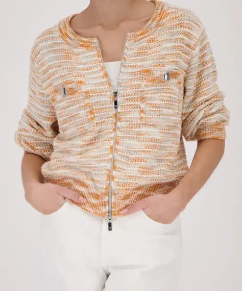 Monari dekoratív krém/narancs/bézs kardigán
