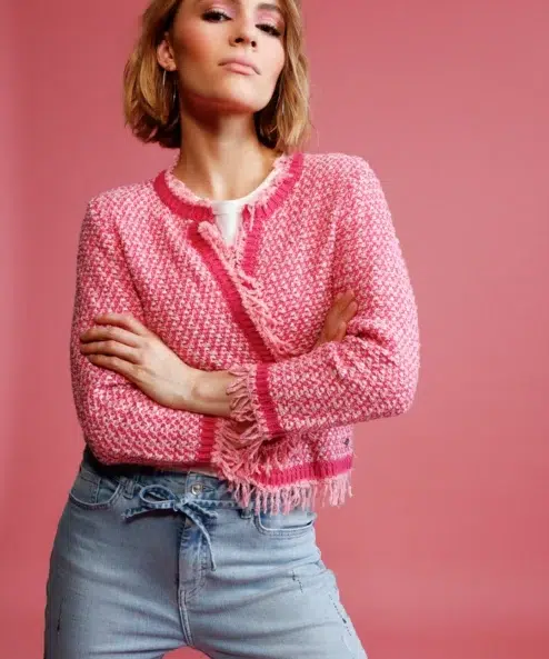 Monari Rojtos tweed kardigán