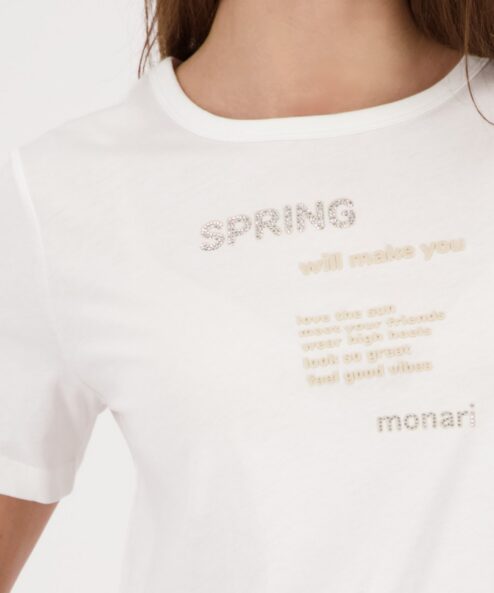 A Monari feliratos rövidujjú felső alternatív nézete