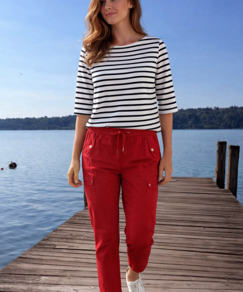 Navigazione Sia 7/8 kényelmes nadrág piros