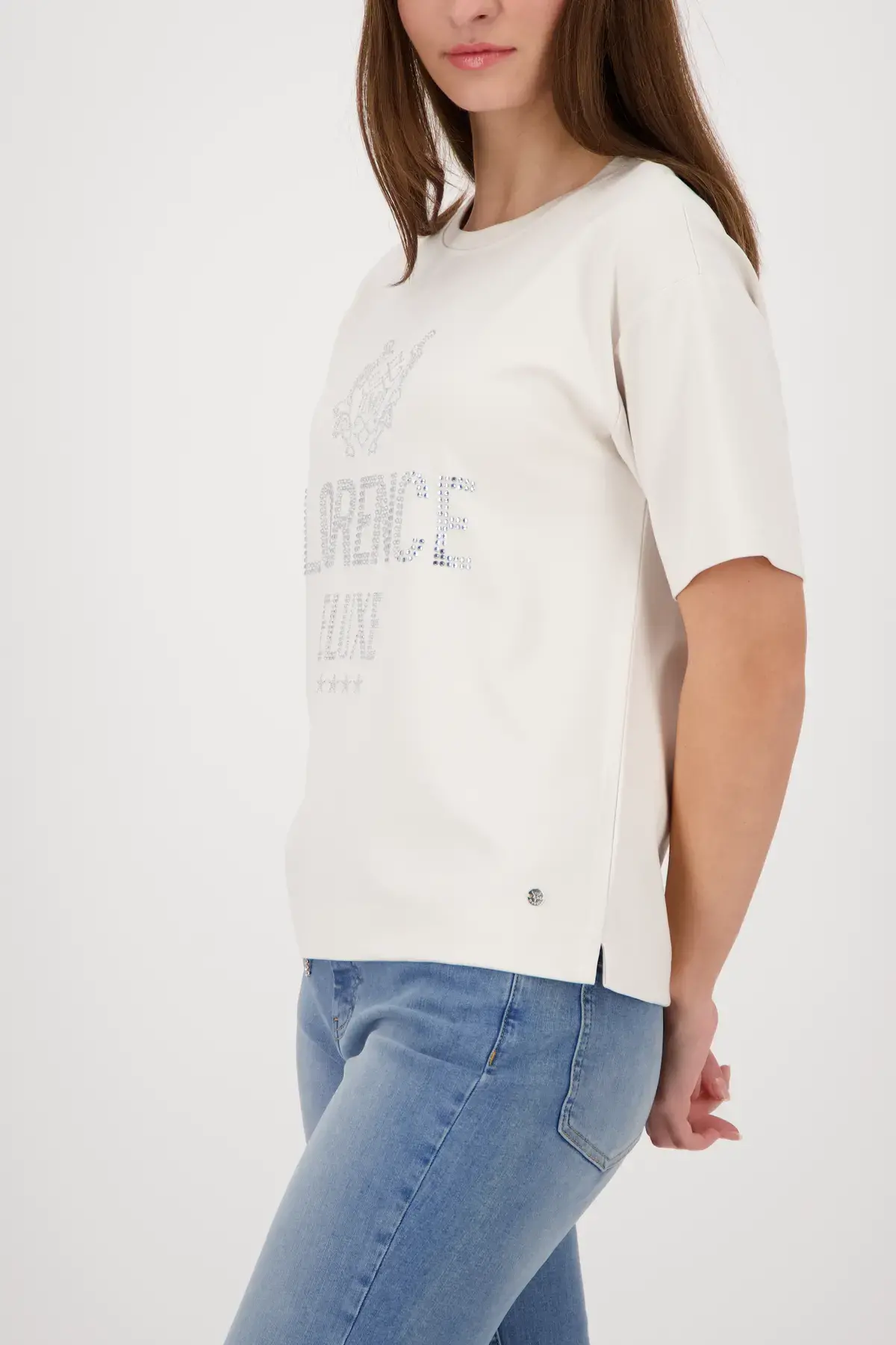 Monari bézs színű ‘Florence Deluxe’ mintás felső - bézs, 2. kép | MyBerill Boutique