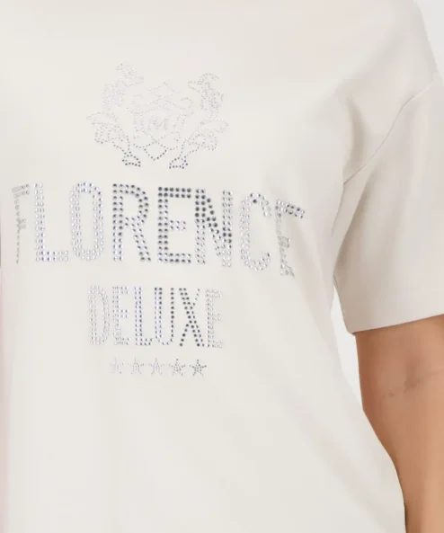 Monari bézs színű ‘Florence Deluxe’ mintás felső - bézs, 5. kép | MyBerill Boutique