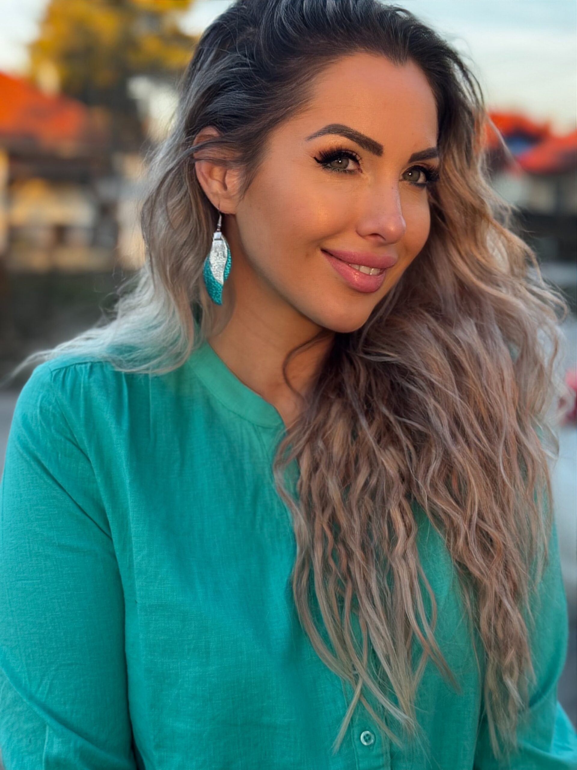 LEYA bőr kézműves fülbevaló hullám duo - arany | MyBerill Boutique