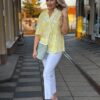 Navigazione sárga mintás tunika - fehér, 2. kép | MyBerill Boutique