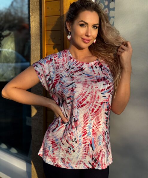 A Navigazione pink-piros mintás felső alternatív nézete