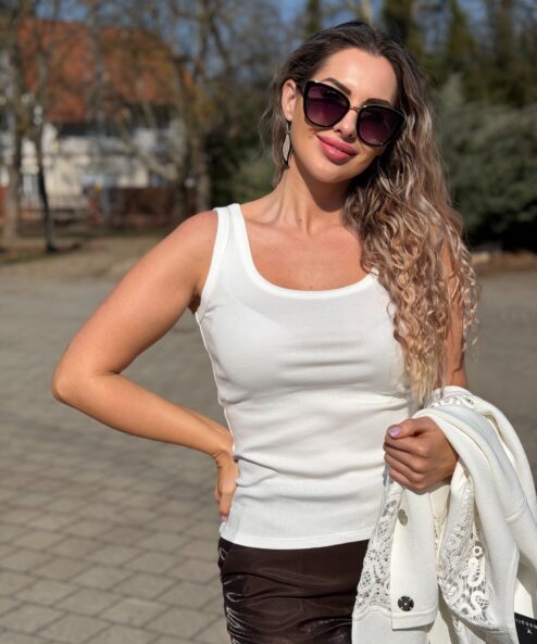 Monari basic top ekrü - ekrü, 3. kép | MyBerill Boutique