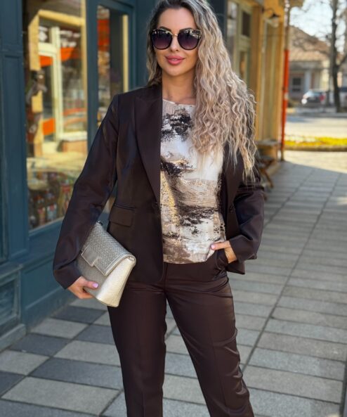 Monari szavanna mintás blúz - barna, 3. kép | MyBerill Boutique