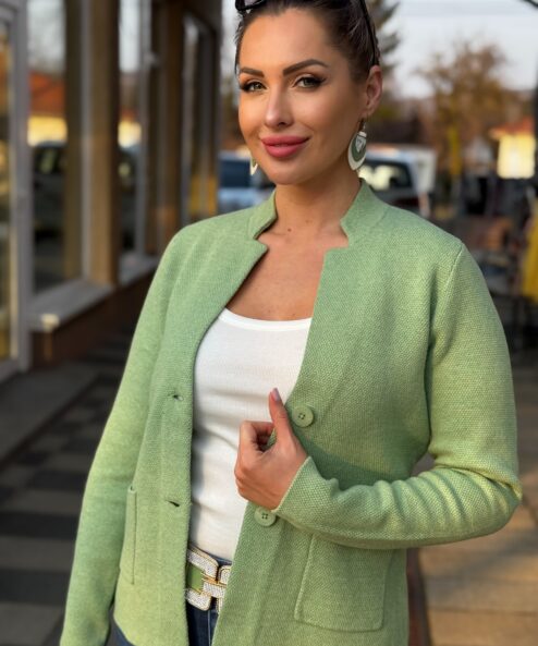 A Bloomings álló galléros blézer zöld alternatív nézete