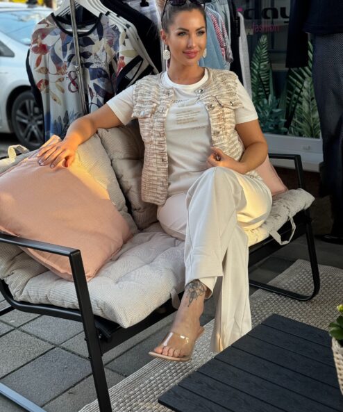 Monari kötött mellény - barna, 7. kép | MyBerill Boutique