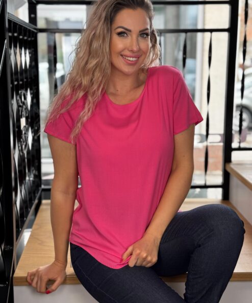 Navigazione pink vékony rövidujjú felső