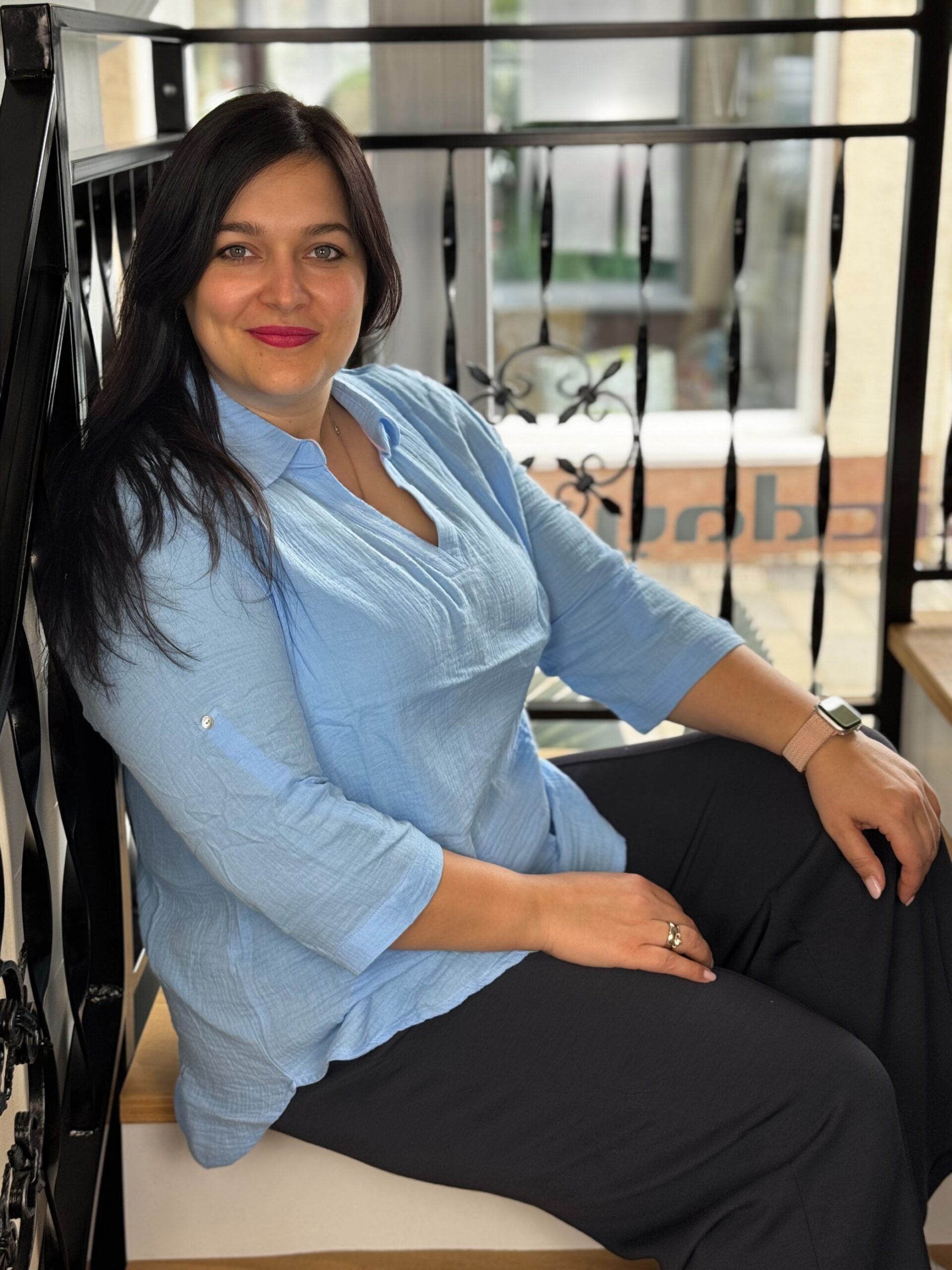 Navigazione muszlingéz galléros felső kék